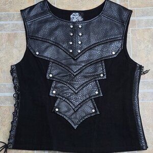 Men's Black "Punkrave"armour vest